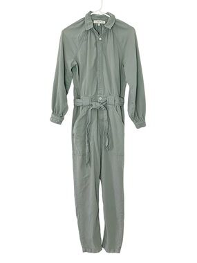 Joie Jumpsuit Women Size XS Green Long Sleeve Pants Utility Jumper Romper Solano